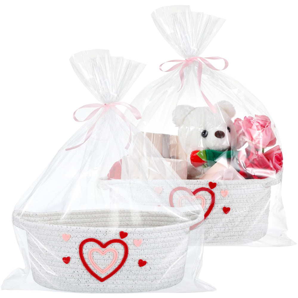 Sunnymove valentines baskets with heart pattern, ready for gifting and elegant presentation.