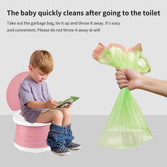 SunnySmile car and camping potty in use enables quick, mess-free breaks.