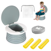 SunnySmile foldable potty seat folded for easy travel and storage