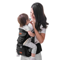 SUNVENO 3in1 ergonomic baby carrier with hip seat supports balanced weight.
