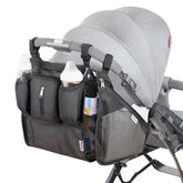 Sunveno universal 2-pack stroller caddy attached to handle for organized outings