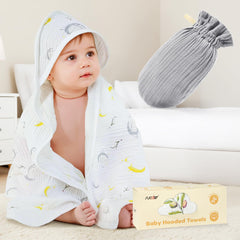 SUOSDEY hooded towel with plush hood for quick post-bath drying