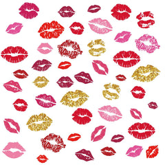 48-piece Kiss Lips decal set offers versatile DIY wall accents