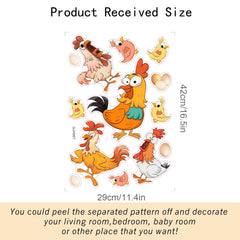 SUPERDANT chicken hen wall sticker brings cozy charm to kitchens and pantries