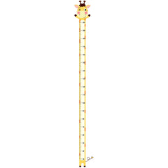SUPERDANT giraffe height chart sticker with yellow dots for playful nursery decor