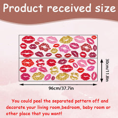 Kiss Lips stickers in varied colors create dynamic room decor