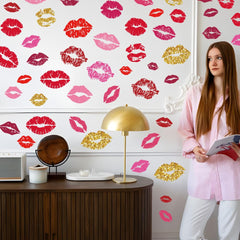 SUPERDANT Kiss Lips wall stickers pack adds playful color to any wall