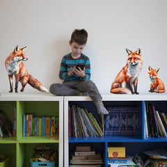 SUPERDANT fox wall decals provide kid-friendly decor for bedrooms and playrooms.