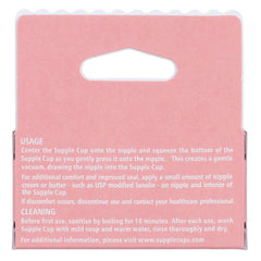 Supple Cups size 4 fit shown for comfortable nipple contact.