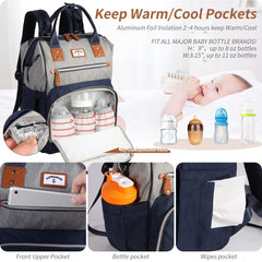 SUPROMOMI diaper bag fits luggage armrest on planes for convenient travel.