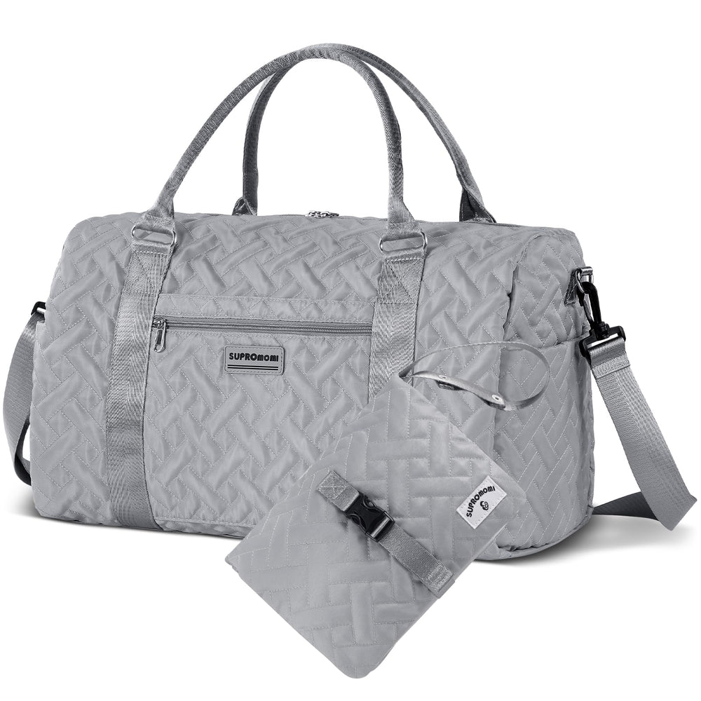 SUPROMOMI diaper bag tote with large capacity for mom and baby supplies on the go.