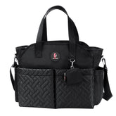 SUPROMOMI Diaper Tote front view shows spacious main compartment for easy access