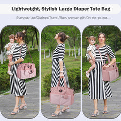 SUPROMOMI diaper tote interior pockets keep baby essentials organized
