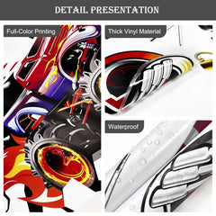 Supzone 3D Racing Car wall decal detailed graphic enhances wall color.