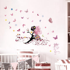 Supzone Colorful Butterflies wall art adds whimsy to playroom walls.