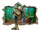 Supzone broken 3D dinosaur wall sticker on wall adds playful focal point