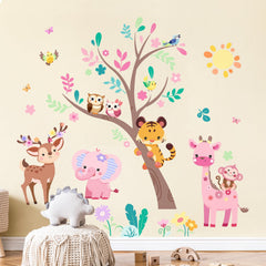 Supzone giraffe wall sticker brightens walls and sparks imagination in kids' rooms.