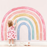 Supzone rainbow wall decal large splash; adds vibrant color to kids' room.