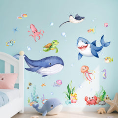 Supzone Under The Sea seaweed wall decal adds natural texture to walls.