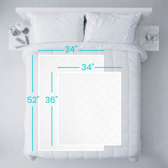 SURES bed pad non-slip base prevents shifting during sleep.