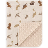 Susurration baby blanket with dinosaur front muslin cotton for soft comfort