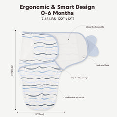 Susurration swaddle with silent Velcro for peaceful naps.