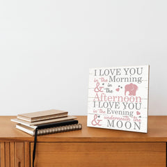 SUSZDOU wooden sign adds charm to daughter's room decor.