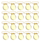 Sutoyuen gold round pacifier clip with secure 1-inch loop for DIY holders.
