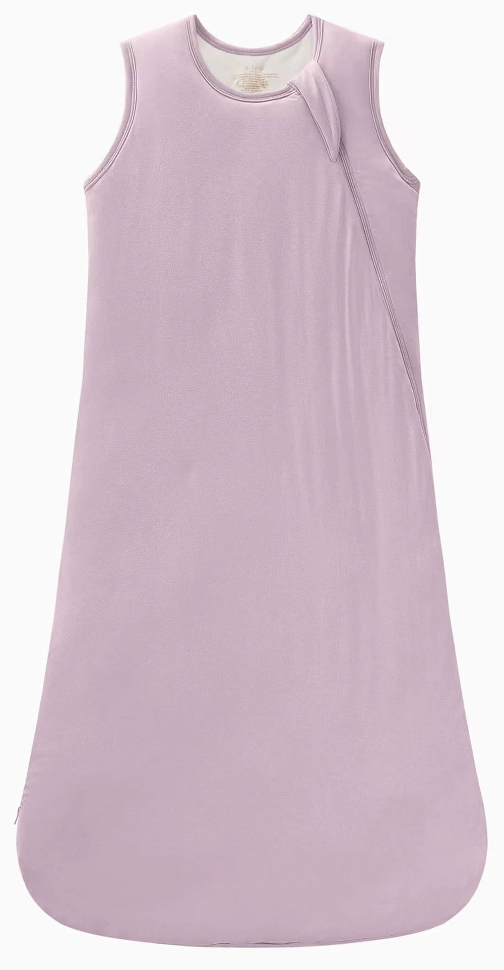 SUZEL bamboo sleep sack dusty purple front view shows buttery-soft, breathable fabric