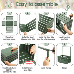 Assembly-ready Suzile wooden crate kit with predrilled holes and screws