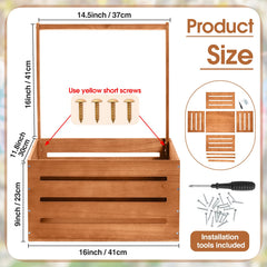 Decorated Suzile Claybank crate enhances party decor and reusable storage.