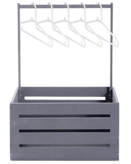 Suzile gray wooden baby crate gift-display for shower decor and easy handoff