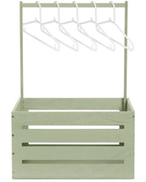Suzile light-green wooden baby shower crate with handle for organized gifting