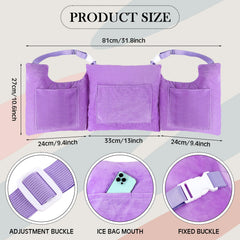 Suzile mastectomy pillow with four pockets keeps essentials within reach