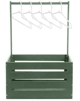 Suzile Sage Green wooden baby shower crate with handle for stylish gift display