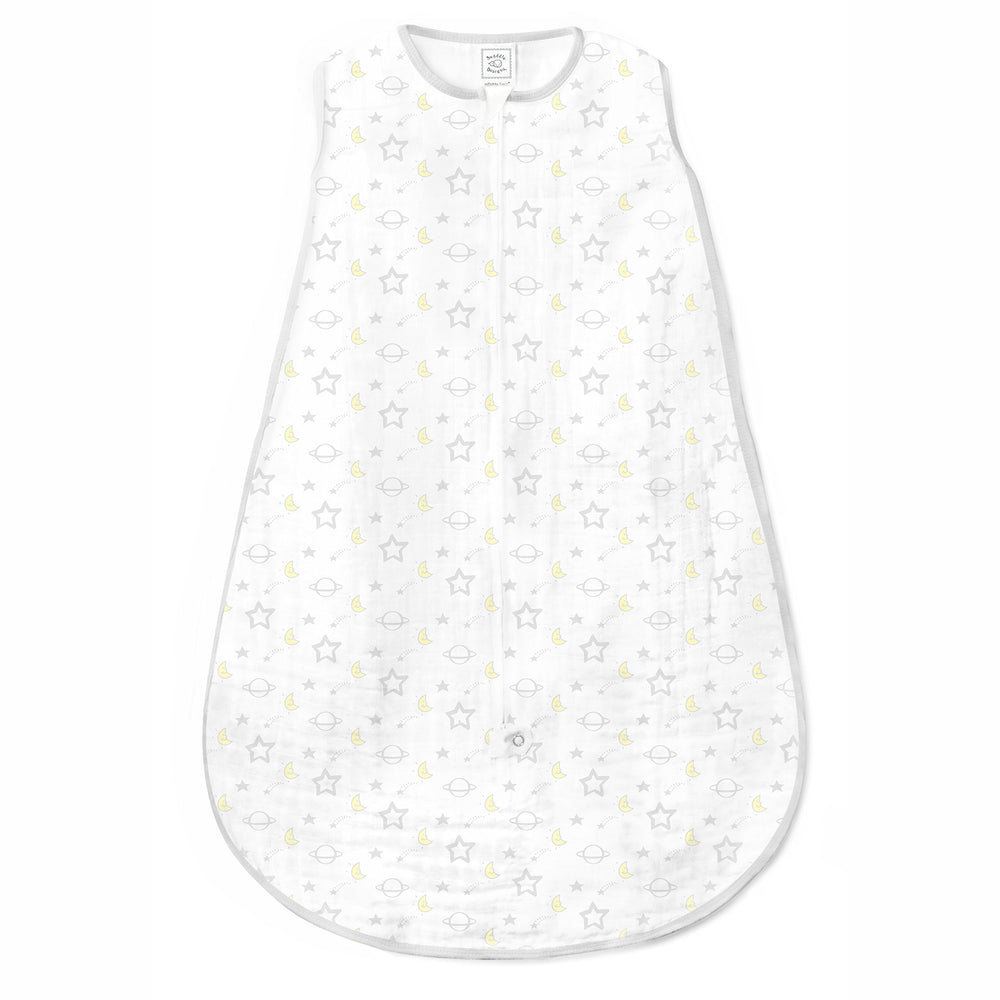 SwaddleDesigns baby sleep sack with 2-way zipper for easy diaper changes