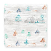 SwaddleDesigns denim mountains muslin swaddle blanket with breathable fabric for comfortable sleep