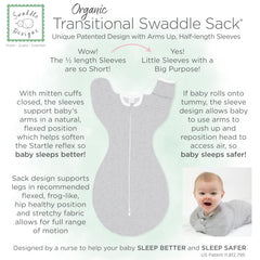 SwaddleDesigns 100% organic cotton provides breathable comfort for baby