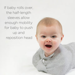 SwaddleDesigns Two-way zipper enables easy diaper changes without disturbing baby.