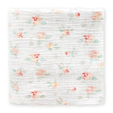 SwaddleDesigns watercolor peachy pink floral blanket for breathable swaddling