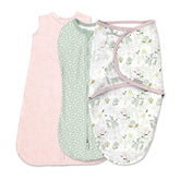 SwaddleMe Comfort Pack Original Swaddle front view promotes secure sleep for newborns