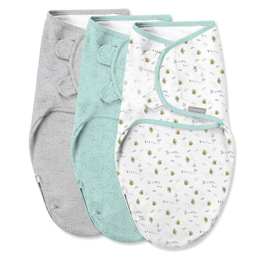 SwaddleMe Easy Change Swaddle wings provide a snug, adjustable fit for calm newborn sleep