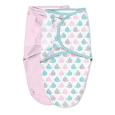 SwaddleMe Original Swaddle, small pink polka whale, front view for a snug newborn fit.