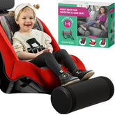 Swanoo car foot rest strap attachment secures to carseat for a stable fit