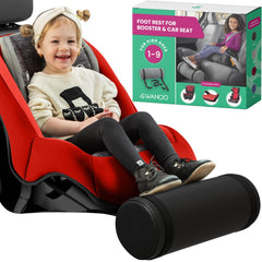 Swanoo car foot rest strap attachment secures to carseat for a stable fit