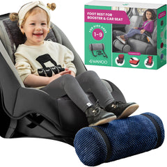 Swanoo car seat foot rest for kids with plush cushion offering comfy foot support