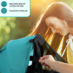 Swanoo cover stays attached while folding for easy storage.