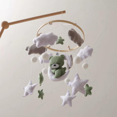 SWECOMZE felt mobile featuring clouds and stars for serene ambience