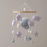 SWECOMZE baby crib mobile with sleeping bear creates a soothing nursery focal point