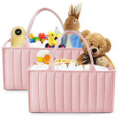 Sweet Dolphin 2Pack Diaper Caddy in nursery setup for organized diaper changes.